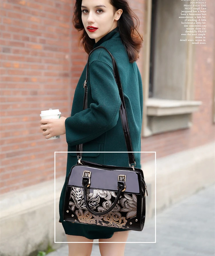 Burminsa, зимние блестящие женские сумки из лакированной кожи с цветами, уникальный дизайн, высокое качество, женские сумки на плечо с блестками
