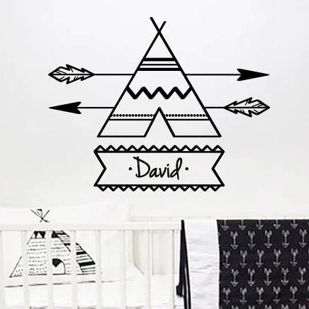 Виниловый стикер на стену с изображением стрелы Teepee креативные богемные обои для