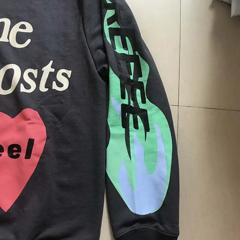 Letter Graffiti Hoodie Kanye West KIDS SEE GHOSTS Hoodie Men Women Streetwear Pullover Sweatshirts HipHip skateboard Hoodie