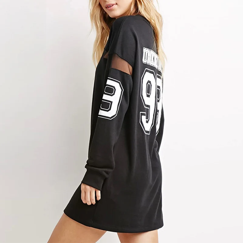 Мода Новый Женский Mesh dashiki Лоскутная Street Style Тис Свободные Активные Повседневная