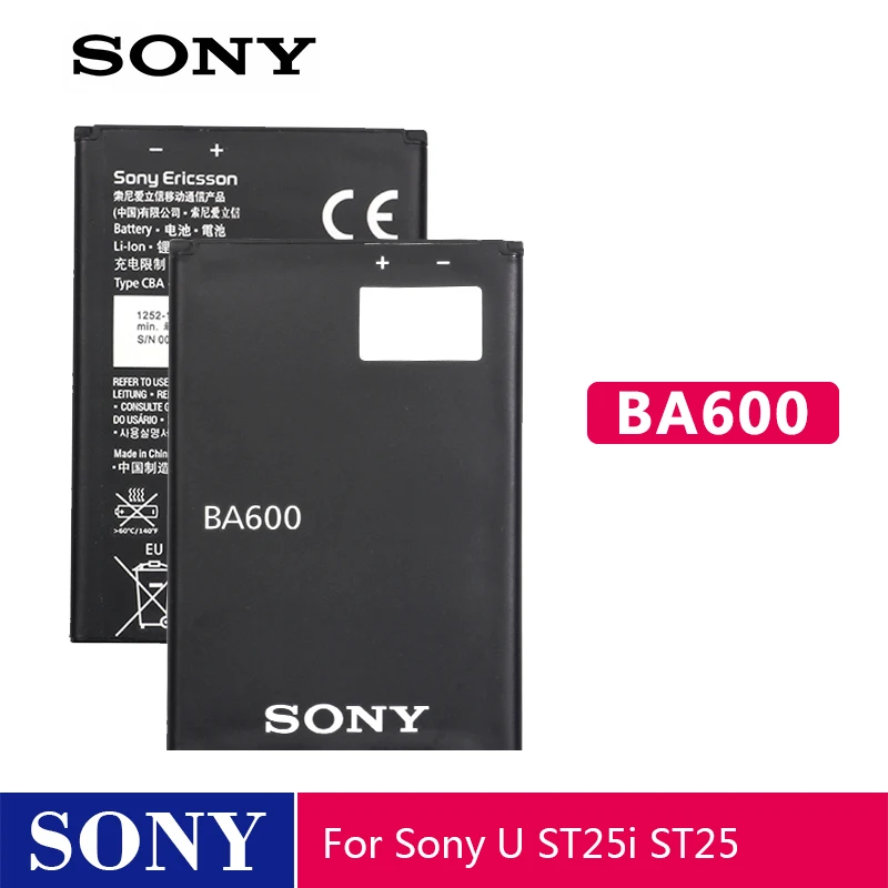 Оригинальный аккумулятор для телефона sony BA600 ST25i ST25C Xperia U Kumquat Сменные