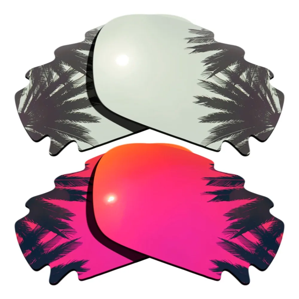 (Серебристые + зеркальные полуночные солнцезащитные) 2 пары поляризованных