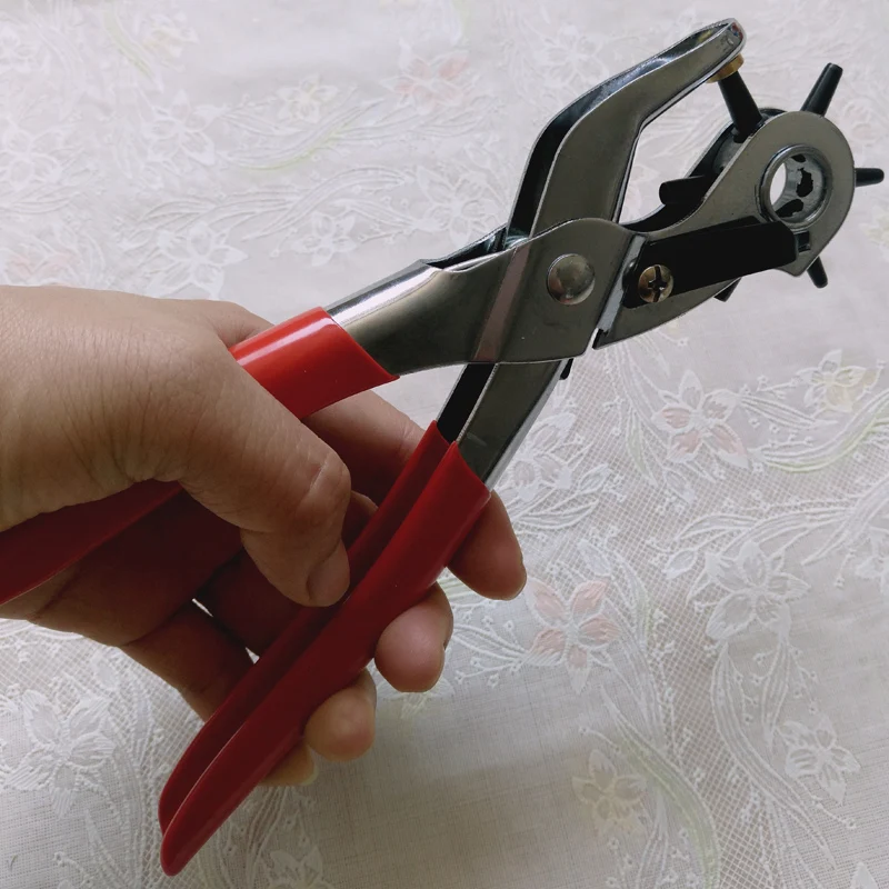 Бытовой дырокол для ремня инструмент кожи кожевенное ремесло Дырокол машина 6 в 1