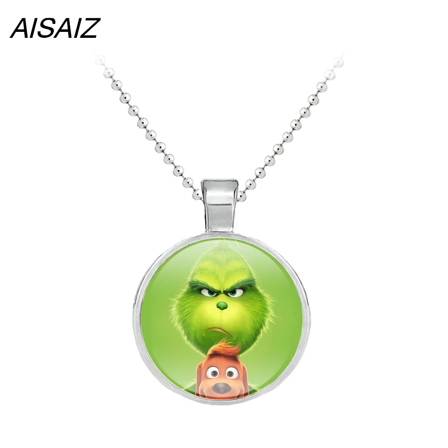 Подвеска в виде кристалла Grinch Детская бижутерия рождественский подарок
