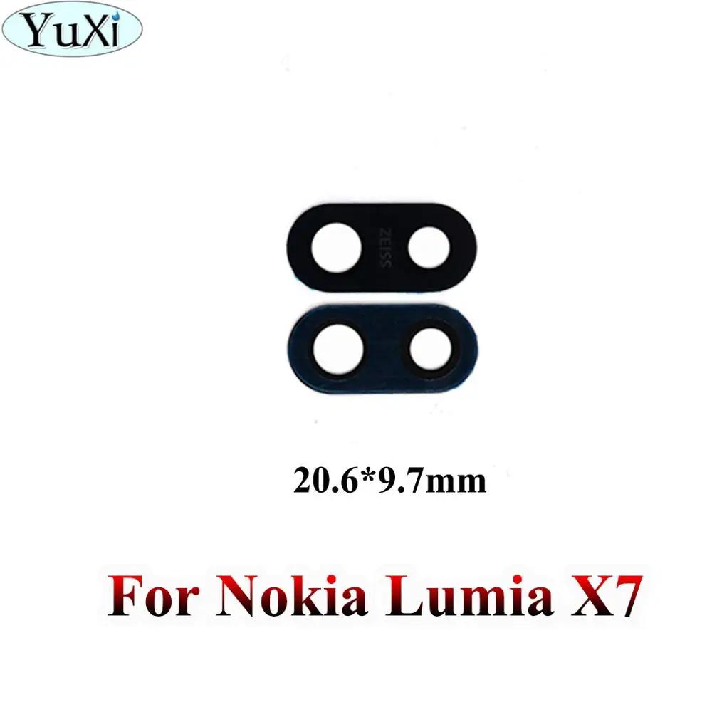 Lumia X7 YuXi задняя камера стеклянная крышка объектива для Nokia 5 6 8X5X6X7 3 6,1 7 Plus для Nokia Lumia 950 950XL1520 с адгезивной наклейкой - Цвет: Lumia X7