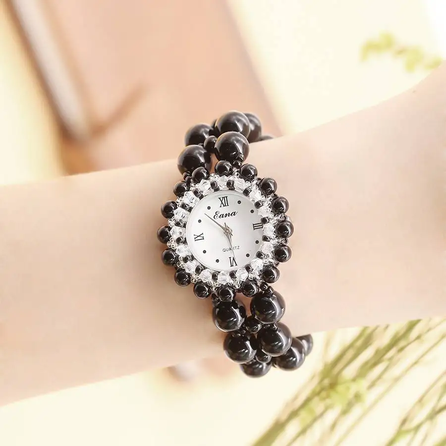 Birthday Gift Lady Beautiful Black agate Bracelet Watch Waterproof Women's Quarz Fashion Watch