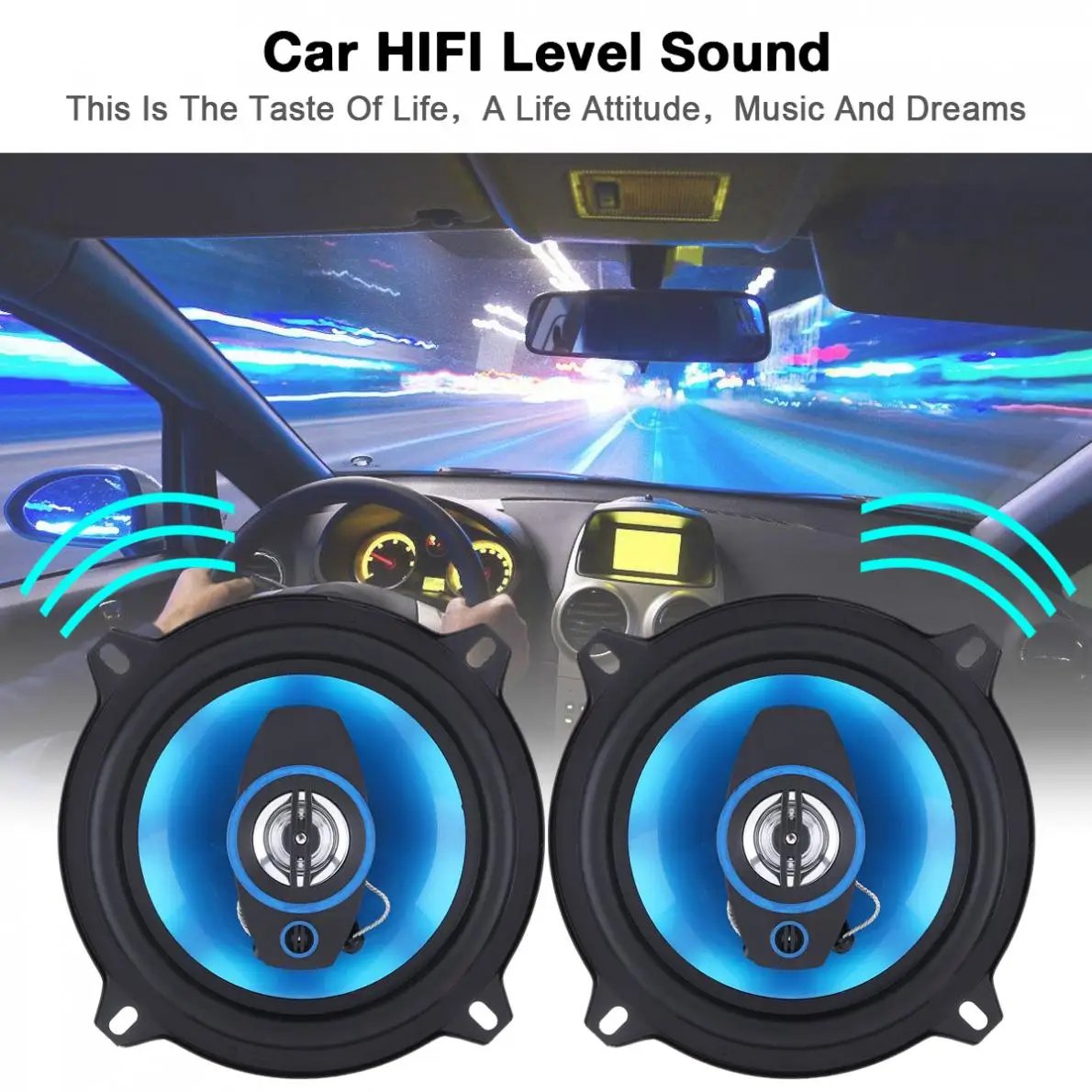 Автомобильные коаксиальные Hi Fi колонки 5 дюймов 400 Вт|Коаксиальные колонки| |