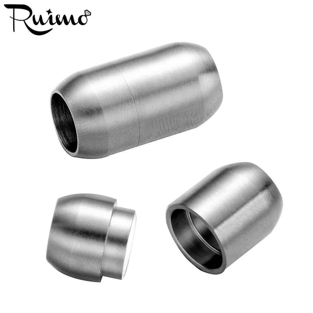 RUIMO 8 мм круглые магнитные застежки 316l из нержавеющей стали застежка для браслета
