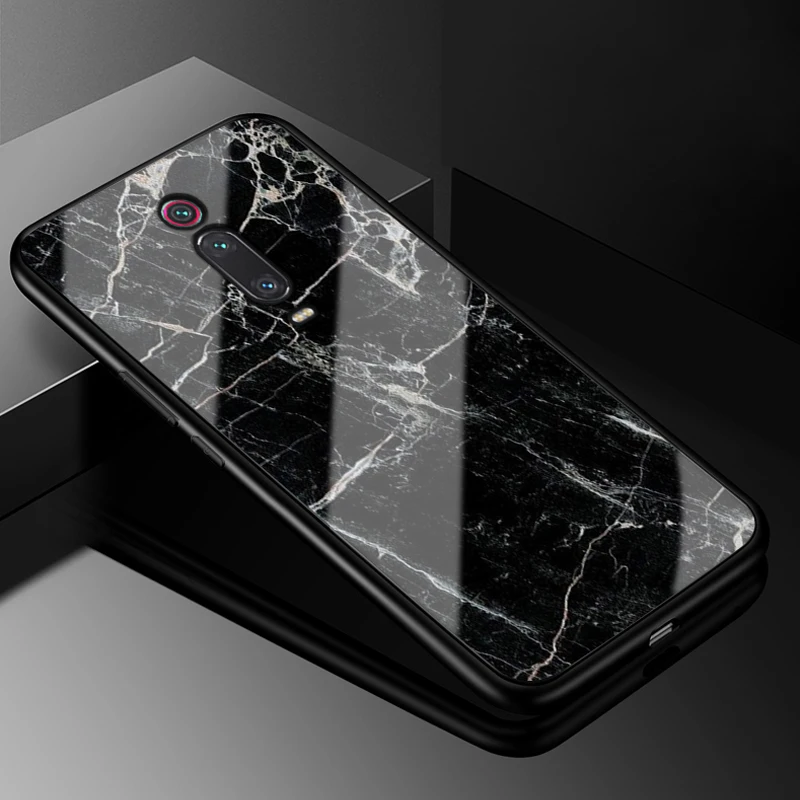 Чехол-накладка для Xiaomi mi 9 T Pro MI9T Mi9 из поликарбоната стеклянный черный ТПУ бампер