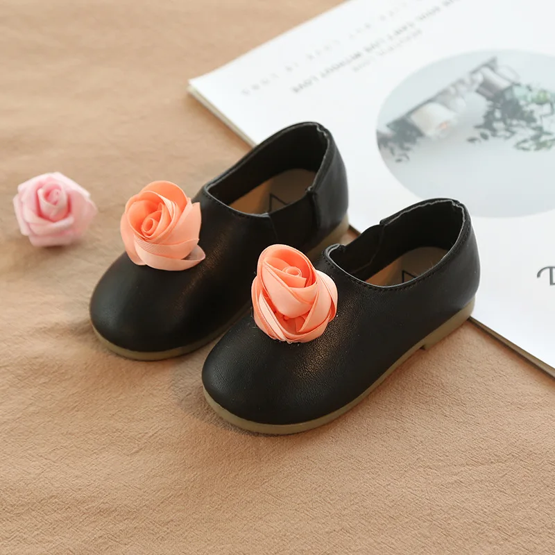2020 весна и осень детская обувь в горошек Корейская версия девушка цветок кожа для