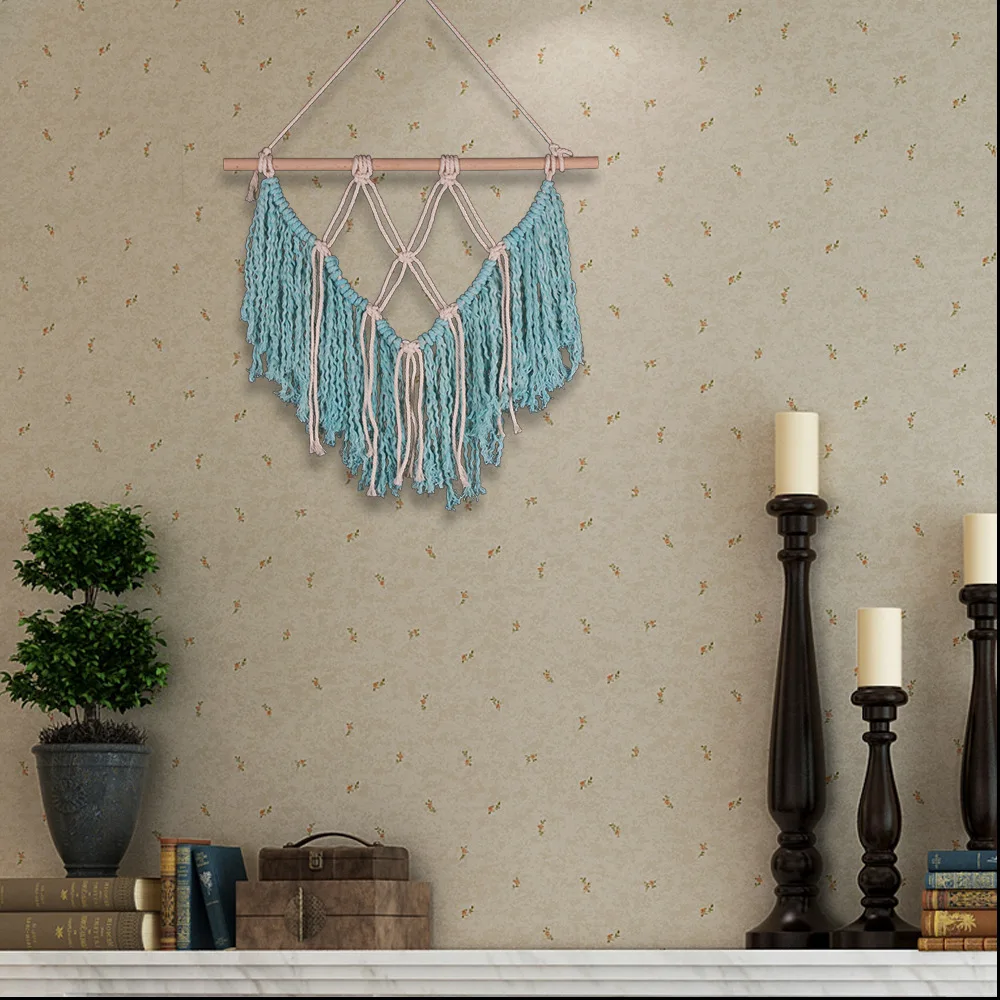 Лидер продаж современный радостное макраме Wall Art ручной работы из хлопка Boho