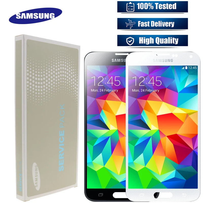 G900F OLED lcd For SAMSUNG Galaxy S5 LCD G900M G900A G900T Display Touch Screen Digitizer for galaxy s5 display | Мобильные телефоны