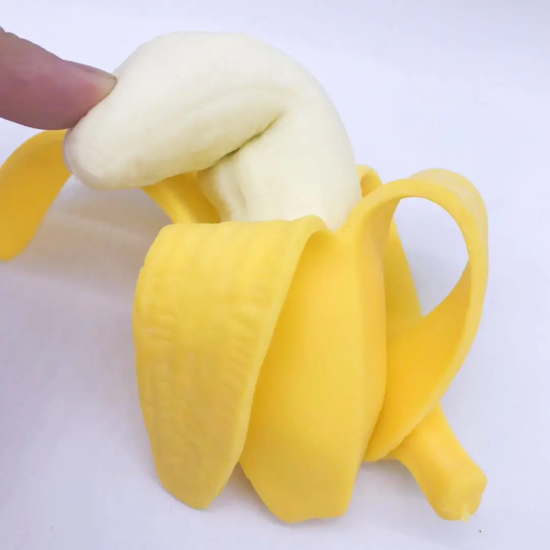 Милый банановый Squishy медленный отскок игрушки для детей медленно поднимающийся анти-стресс моделирование фрукты модель банан детские подарок для забавных игрушек