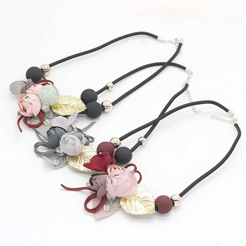 Модное ожерелье чокер ADOLPH с подвеской в виде цветка и листьев новинка 2018