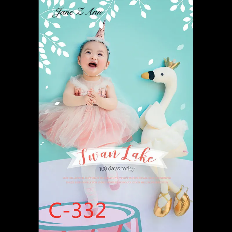 332 Jane Z Ann Детская фотография одежда+ фон одеяло креативная тема 3-6 месячный ребенок студия съемки аксессуары - Цвет: 332