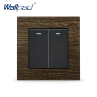 2 gang intermediate 3 way switch wood desgin metal panel rocker switches wallpad luxury wall light switch interrupteur