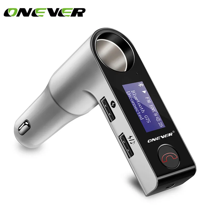 Onever Bluetooth FM передатчик модулятор 3.1A устройство для автомобиля с двумя портами USB