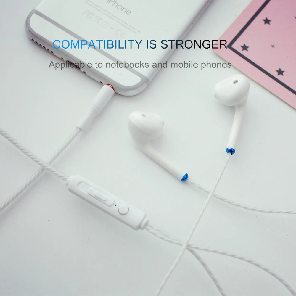 MYD-v1 mini earphone in-ear TPE universal Android subwoofer wire control with wheat | Электроника