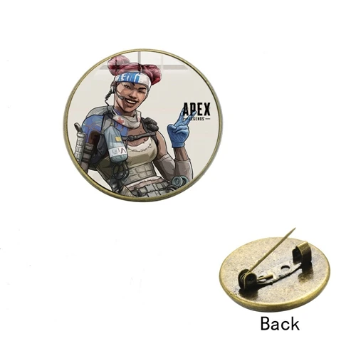 Style 15 SIAN Новое поступление Apex Legends брошь игровые фигурки печатные стеклянные кабошоны круглые нагрудные значки Кнопка рюкзак Кепка значки - Окраска металла: Style 15