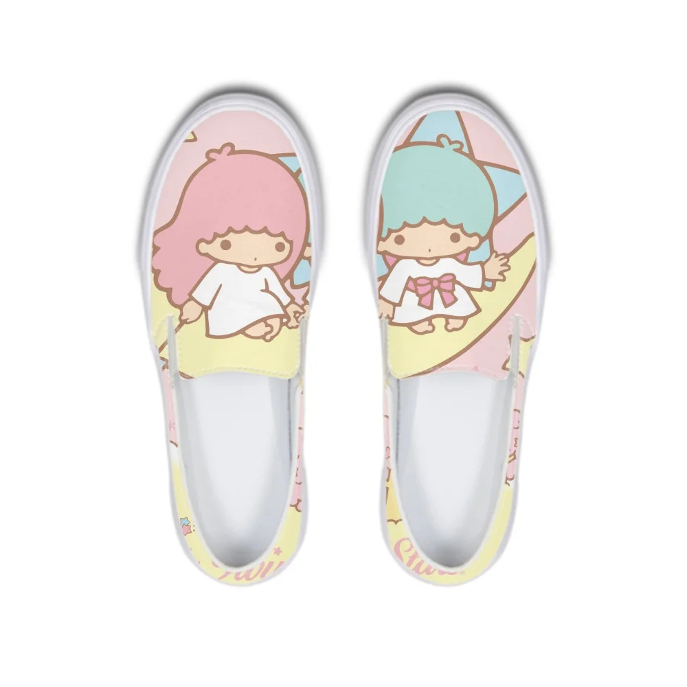Kawaii/маленькие две звезды Kiki Lala туфли на плоской подошве для девочек подростков