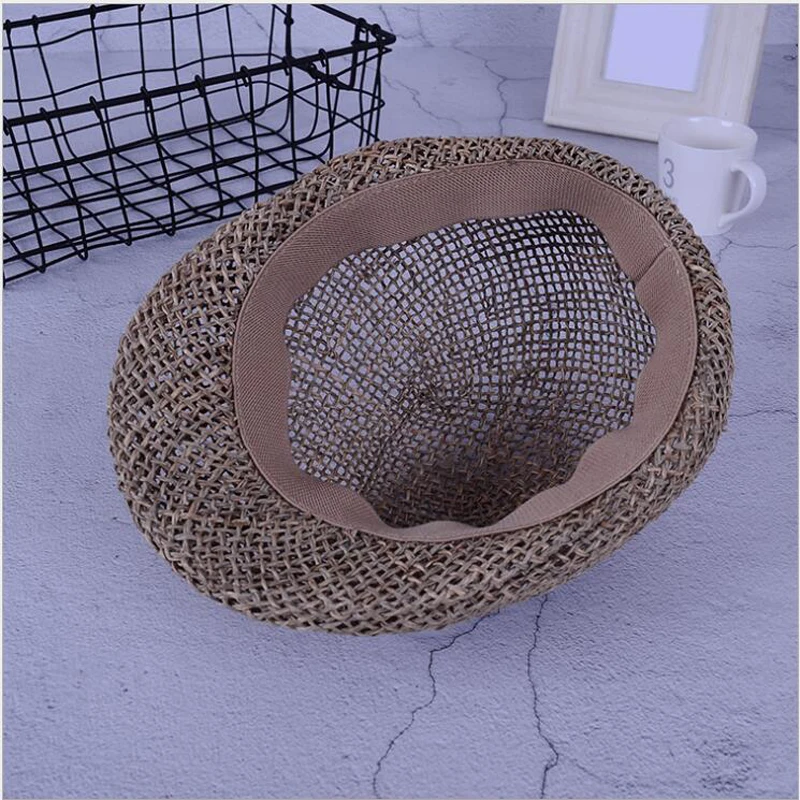 

2019 New Summer Hats For Men Hollow Out Straw Hat Woman Beret Cap High Quality Straw Woven Breathable Peaked Cap Outdoor Sun Hat