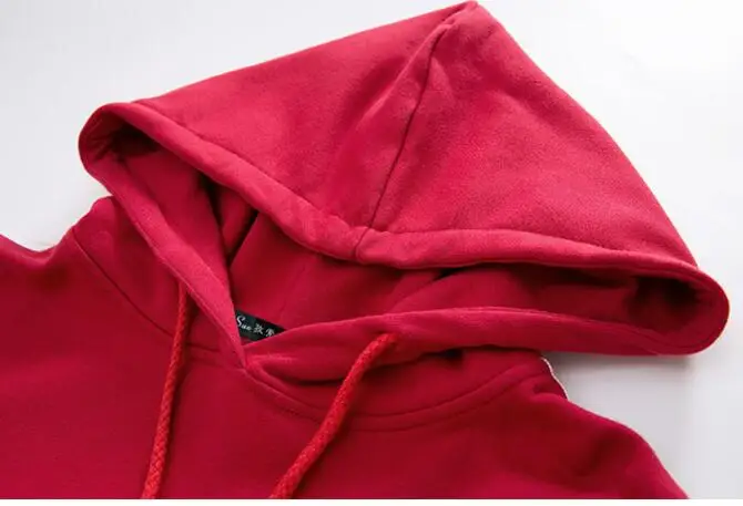 2017 New Autumn Winter Women Cotton Hoodies Casual Loose Solid Female Sweatshirts Pullovers Hooded Collar With Velvet PQ161 | Женская