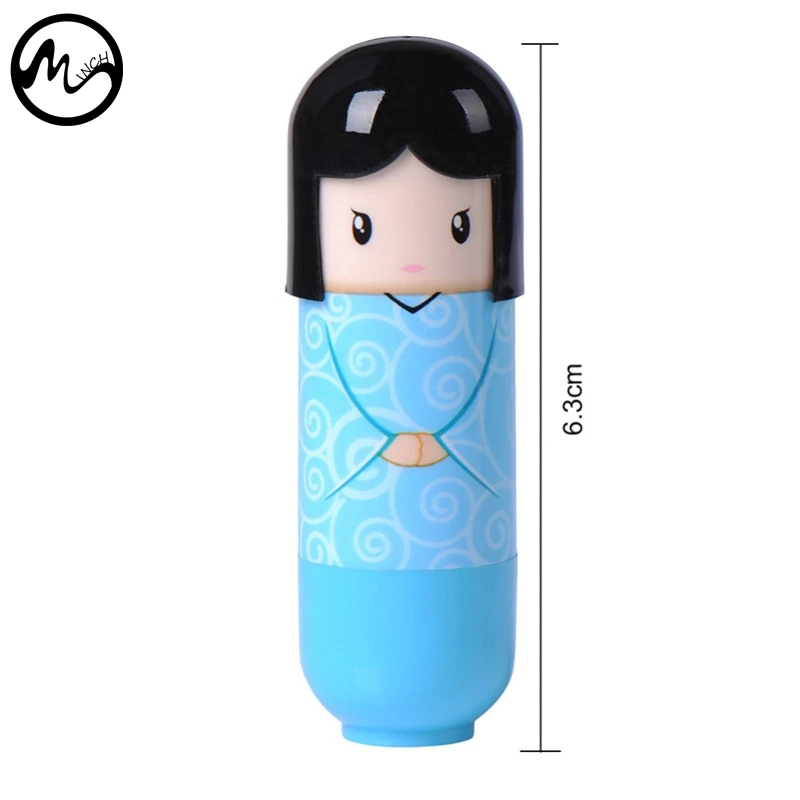 Милый бальзам для губ MINCH кимоно с кукольным рисунком цветной макияжа девочек|lip