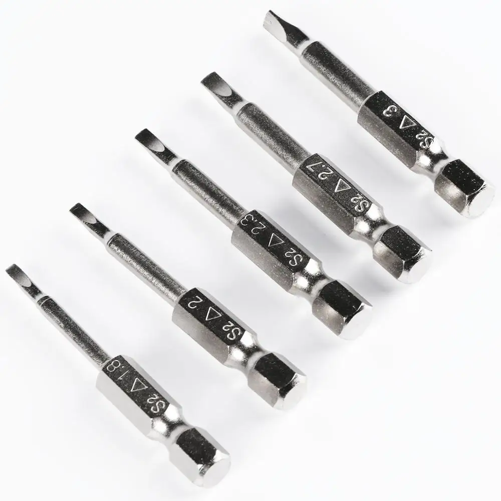 5 шт./компл. Нескользящие Магнитный 50 мм Треугольники отвертка бит 1/4 &quotS2 Сталь