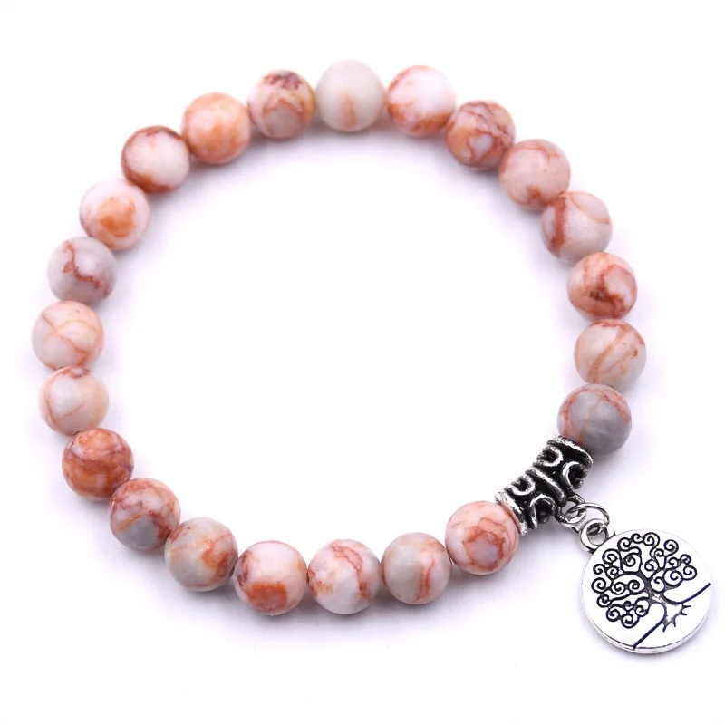 Подвеска из натурального камня с глазами тигра Браслет Древо жизни|Плетеные