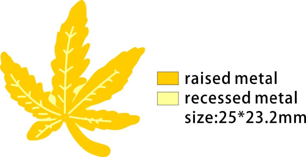 Заказной металлический значок Canna. Нагрудный с листьями покрытый золотом + краски