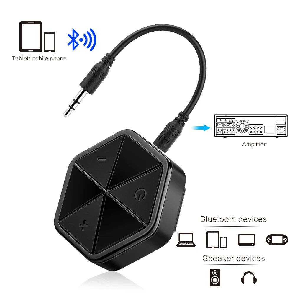 4 1 Беспроводной Bluetooth приемник 3 5 мм Aux аудио стерео музыкальный адаптер