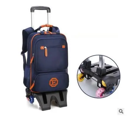 6 wheels high Детский рюкзак на колесиках, детский рюкзак для путешествий, сумка на колесиках, рюкзак на колесиках для школьниц, сумка на колесиках - Цвет: 6 wheels high