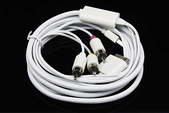 Композитный видео кабель AV к ТВ RCA USB Зарядное устройство для iPad 1/2/3 iPhone 4 4S iPod Touch av |