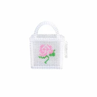 2019 new vintage pebble bag pink rose tote ins hand woven bag