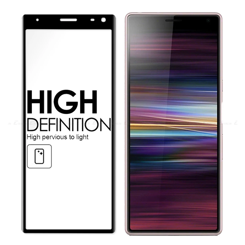 3D изогнутый край Полное покрытие закаленное стекло для Sony Xperia 1 5 8 Lite 10 II III Plus L3