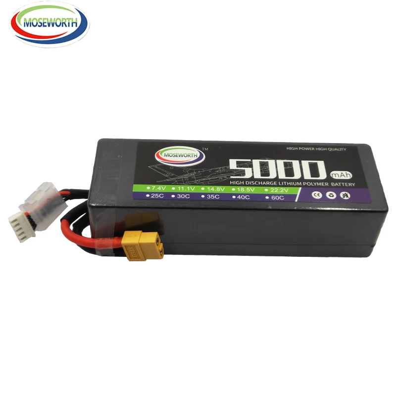 Новые нано Батарея 4S 14 8 V 5000 мА/ч 35C 60C жесткий чехол RC автомобиль LiPo пакет для