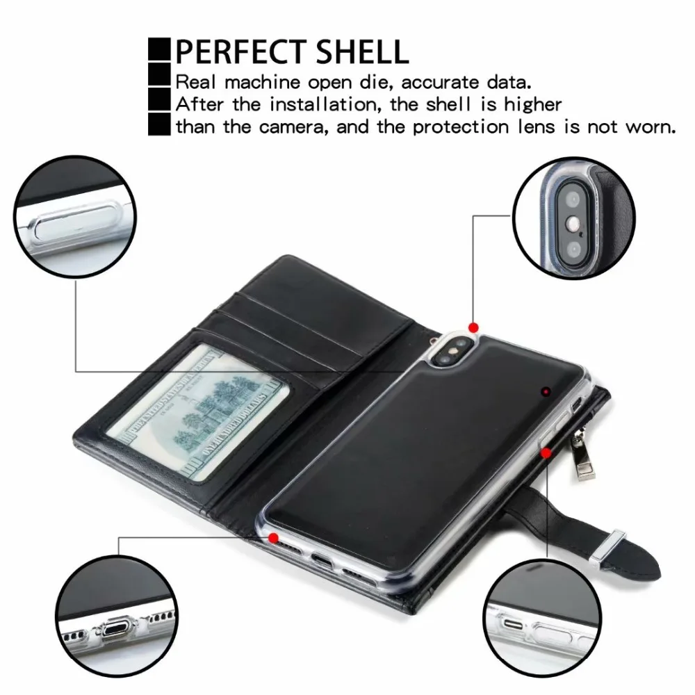XINGDUO For iphone XS PU leather Business man women coque 7 plus/8 Plus/6S/6S Plus/XR/XS MAX/X card Smooth the purse | Мобильные
