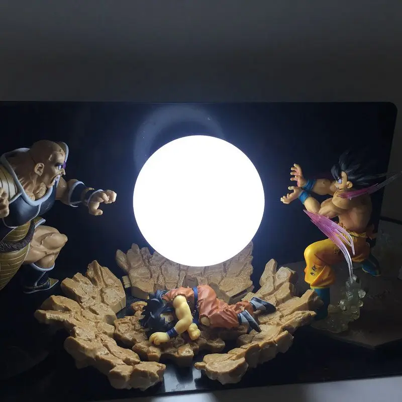 Dragon Ball трех человек модель бомбы Luminaria светодиодный свет ночи праздник подарок номер декоративные светодиодные лампы в ЕС США Plug