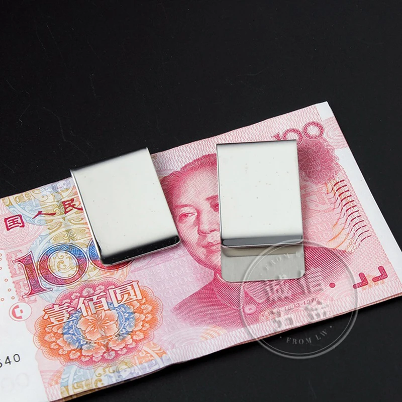 Нержавеющая стальной зажим для денег металл бизнес кредитной карты кошелек
