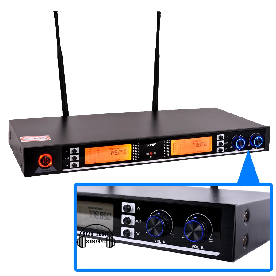 Профессиональный UHF беспроводной микрофон Интеллектуальная Индукционная