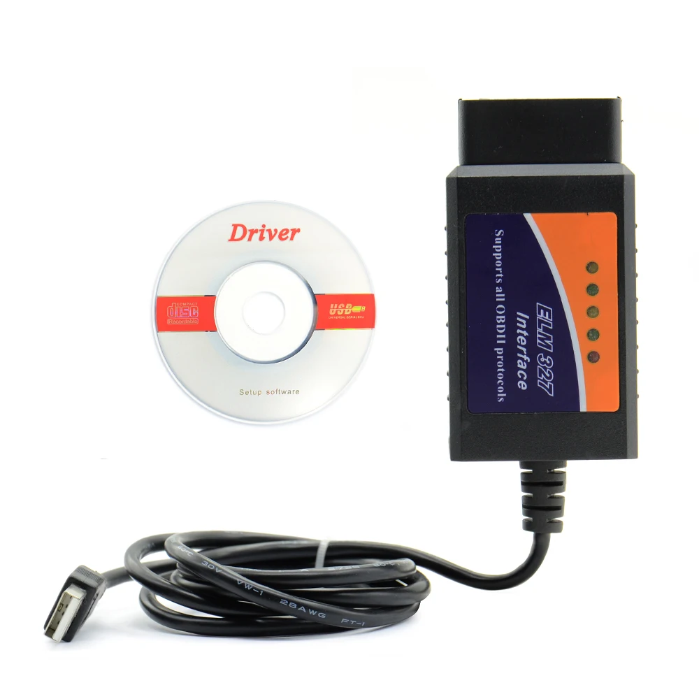 Автомобильный диагностический интерфейс ELM327 USB V1.5 OBD2 сканер ELM 327 в 1 5 OBDII