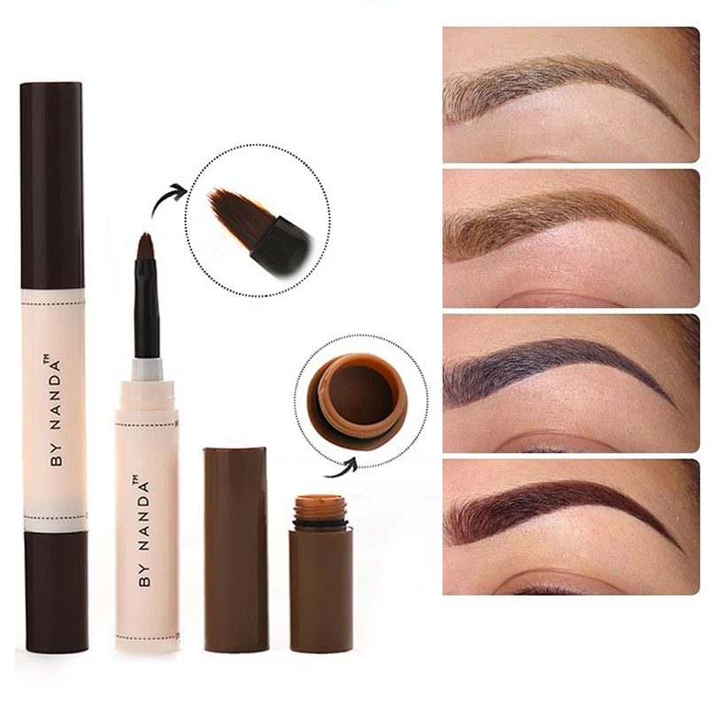 By Nanda Brand Long Lasting Waterproof Eyebrow Tint Gel Black Brown Pigments Color Henna Tattoo Makeup Eye Brow | Красота и здоровье
