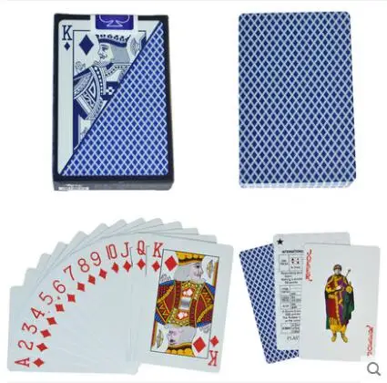 6688 BLUE Шаблон Baccarat пластиковые водонепроницаемые игральные карты игры техасский холдем покер карты; настольные игры 58*88 мм карты - Цвет: 6688 BLUE