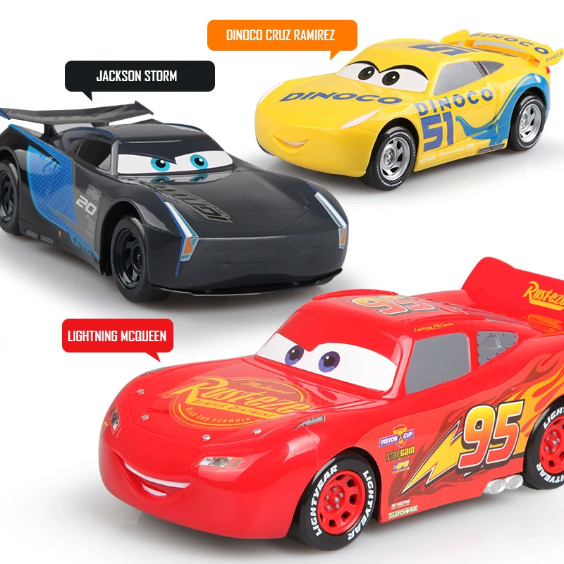 Disney Pixar Cars 3 Revvin' экшн-пульт дистанционного управления McQueen Jackson Storm Cruz Ramirez
