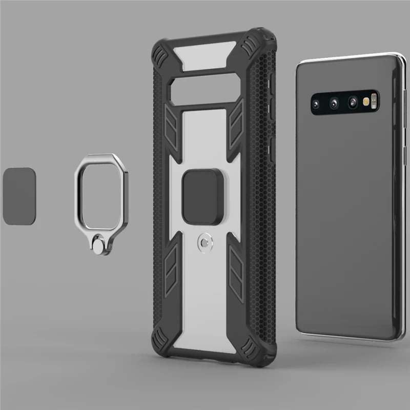 For Samsung Galaxy S10 Plus S10e M10 M20 M30 A40S A30 A50 A7 A9 2018 Predator Heavy Military Anti-Drop Ring Stand PC TPU Case |