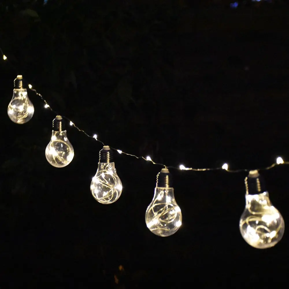 

2.5m 10 LED Globe Bulb Led string lights indoor outdoor led ball string garland party wedding Backyard Patio with power plug