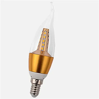 5W E14 LED Candelabra Bulb Warm White Color Starry Sky Led Candle Light SDM2835 25led Chandelier Lamps Gold Shell (AC220-240V) | Лампы и