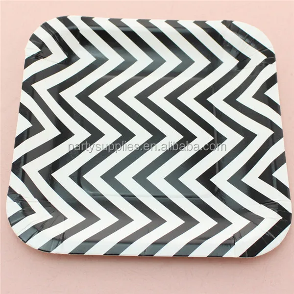 1200 шт 7 ''квадратная бумажная тарелка для детского душа Свадебная вечеринка