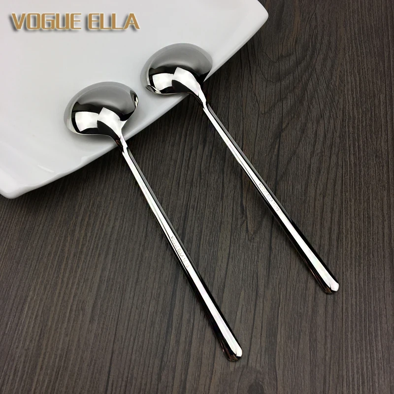 1 Pcs Long Handle Spoon Soup Dinner Circular Shape Ecofriendly Cutlery Simple Style High-Grade Delicate Tableware | Дом и сад