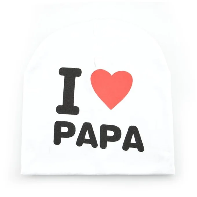 White PAPA ГОРЯЧАЯ Детская зимняя детская шапка девочка Toque мультфильм детская зимняя детская шапка шапочки для девочек и мальчиков Новорожденный ребенок хлопок теплая шапочка - Цвет: White PAPA